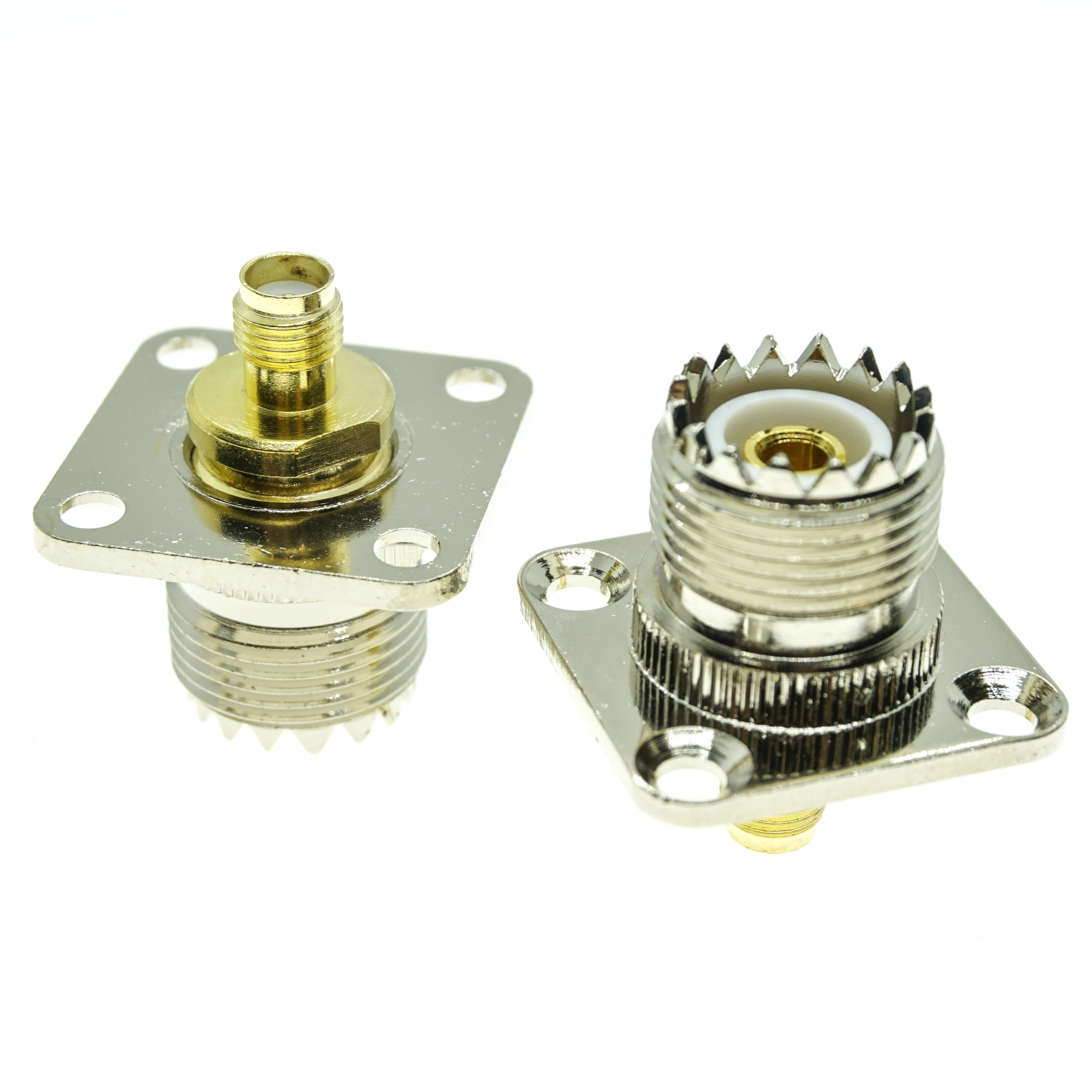 Разъем UHF PL259 SO239 на SMA гнездо Coax штекер 4 отверстия фланцевая панель крепление