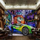 Ретро ностальгические европейские 3D обои s промышленное украшение камуфляж автомобиль граффити Ресторан Бар фреска фон обои