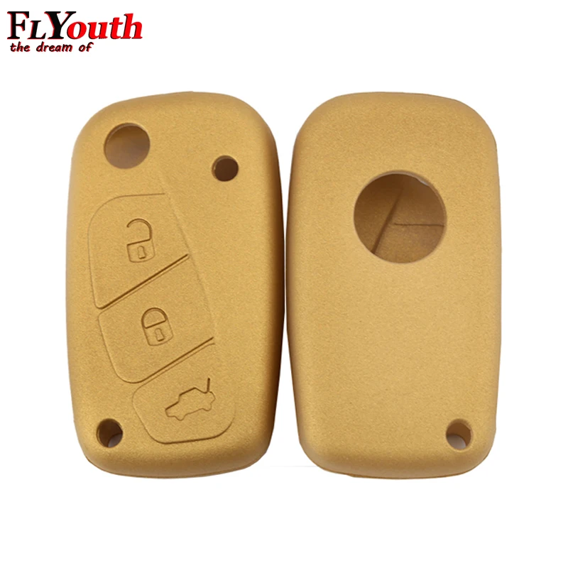 3 кнопки силиконовый Автомобильный Брелок дистанционного управления с ключом