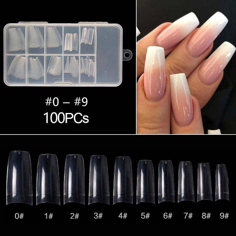 100/500 шт Французский Половина Ложные для Неил арта украшения кончиков ногтей
