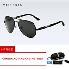 Мужские солнцезащитные очки VEITHDIA, брендовые дизайнерские очки из алюминиево-магниевого сплава с поляризационными стеклами, для вождения, 2019