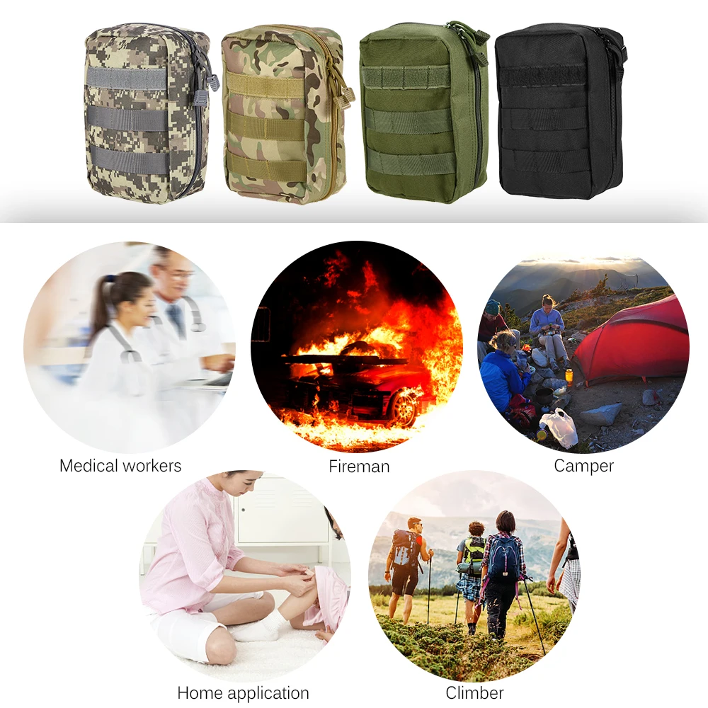 

Lixada Caming First Aid Bag First Aid Kit Empty Bag Travel Emergency Survival Pouch Medical Storage Bag Medicine Package Pack