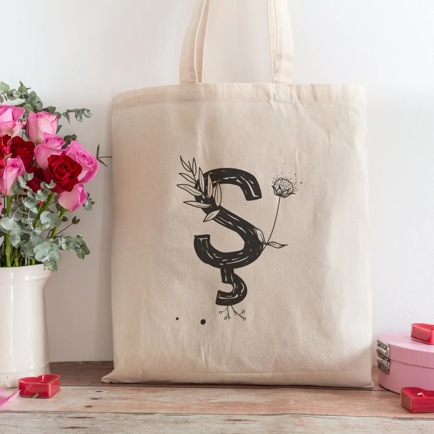 

AS Letter Design Shopping Beach Tote Bag