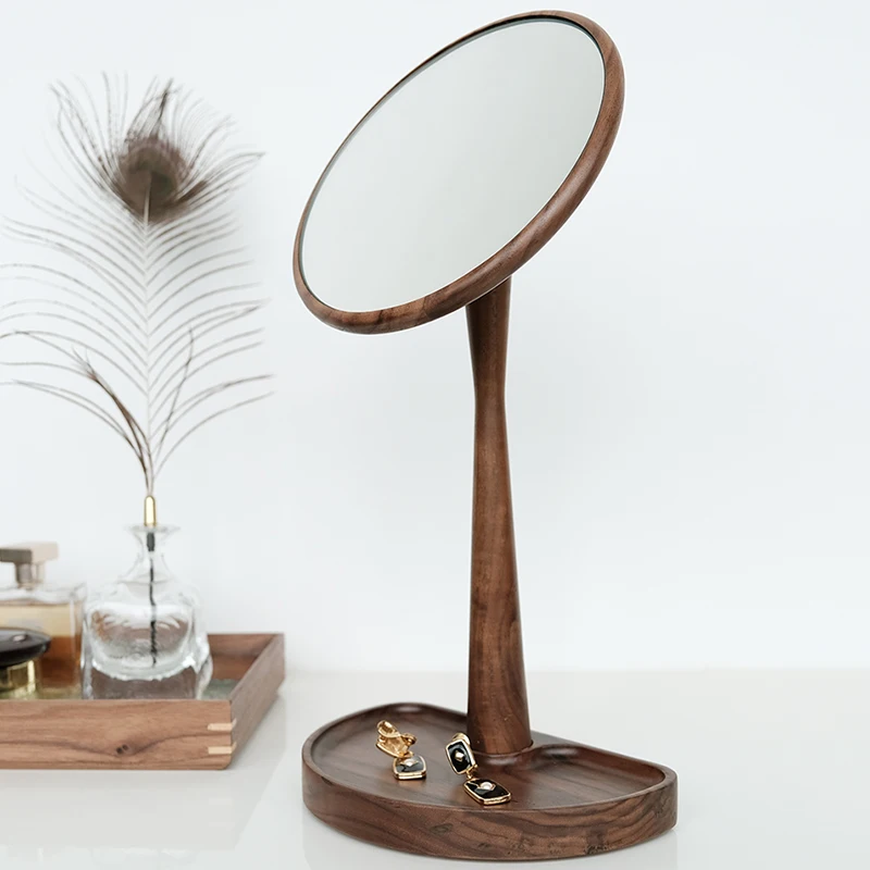 

Японские простые зеркала для хранения макияжа, винтажные деревянные зеркала, Классическая подставка, маленькие декоративные зеркала, дома...