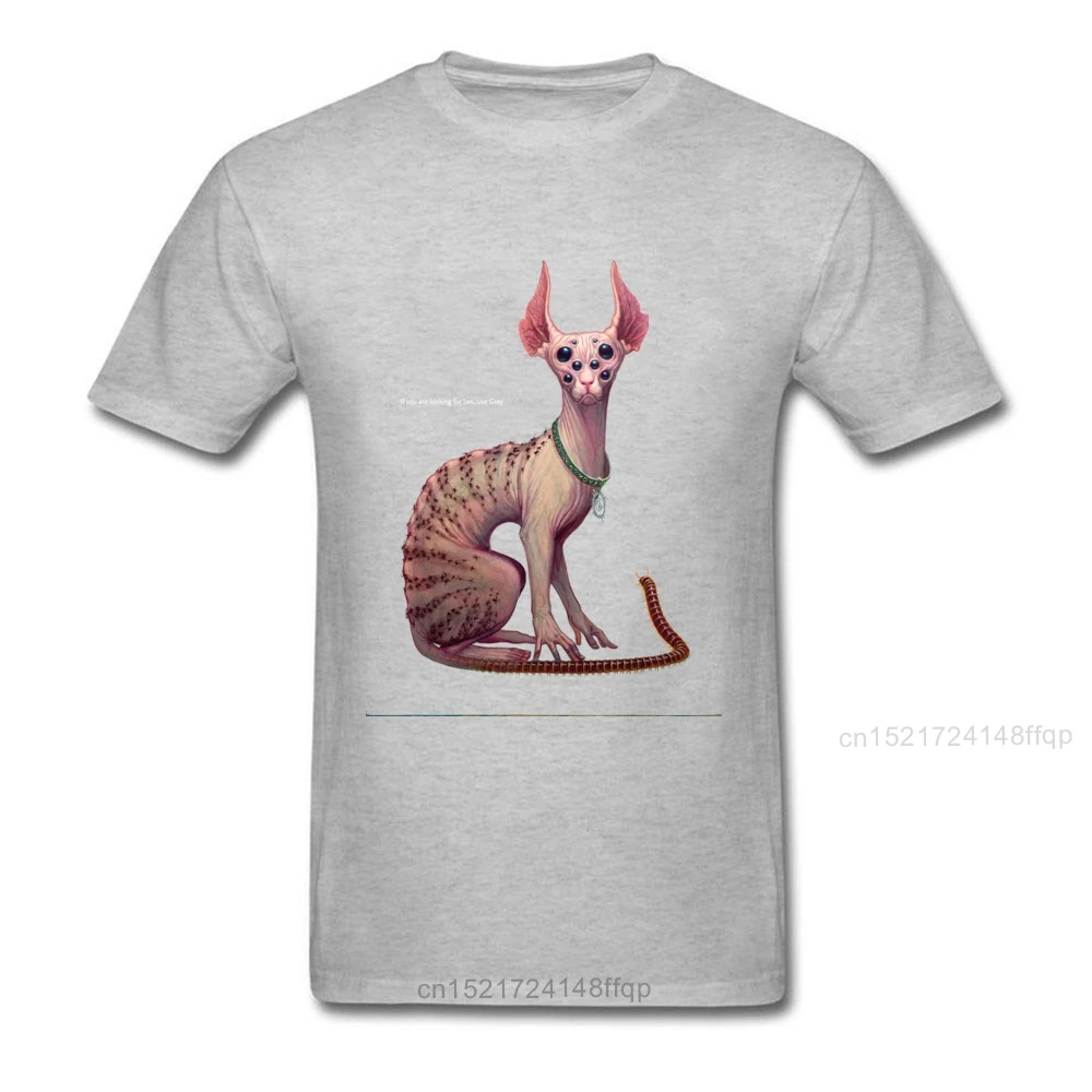 Мужская футболка с принтом неправильного кота черная коротким рукавом и