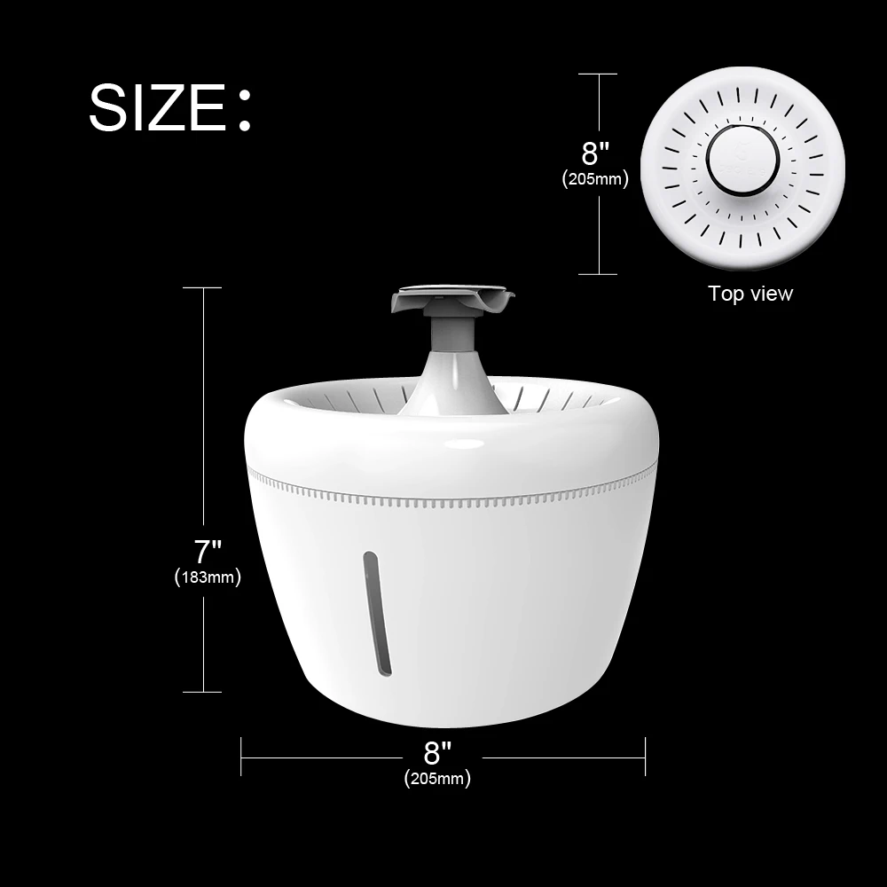 

2.5L Automatic Cat Fountain Water Drinking Feeder Bowl Pet Dog Cat Water Dispenser Mute Automatic Drinking Fountain Electric USB