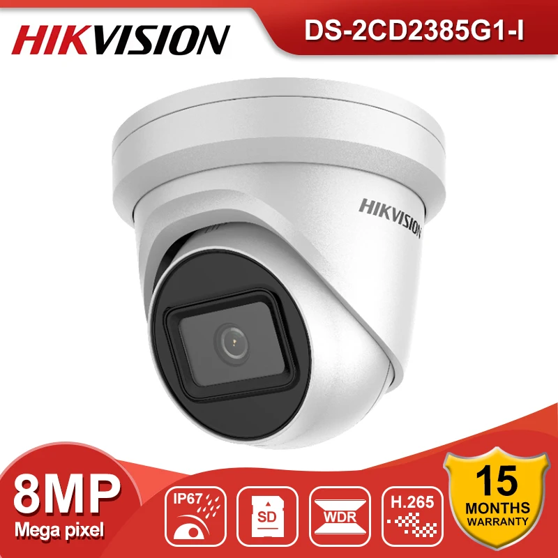 

Оригинальная Внешняя камера безопасности Hikvision DS-2CD2385G1-I 4K, 8 Мп, IP, POE, камера наблюдения DarkFighter, револьверная камера видеонаблюдения, IP67, SD-кар...