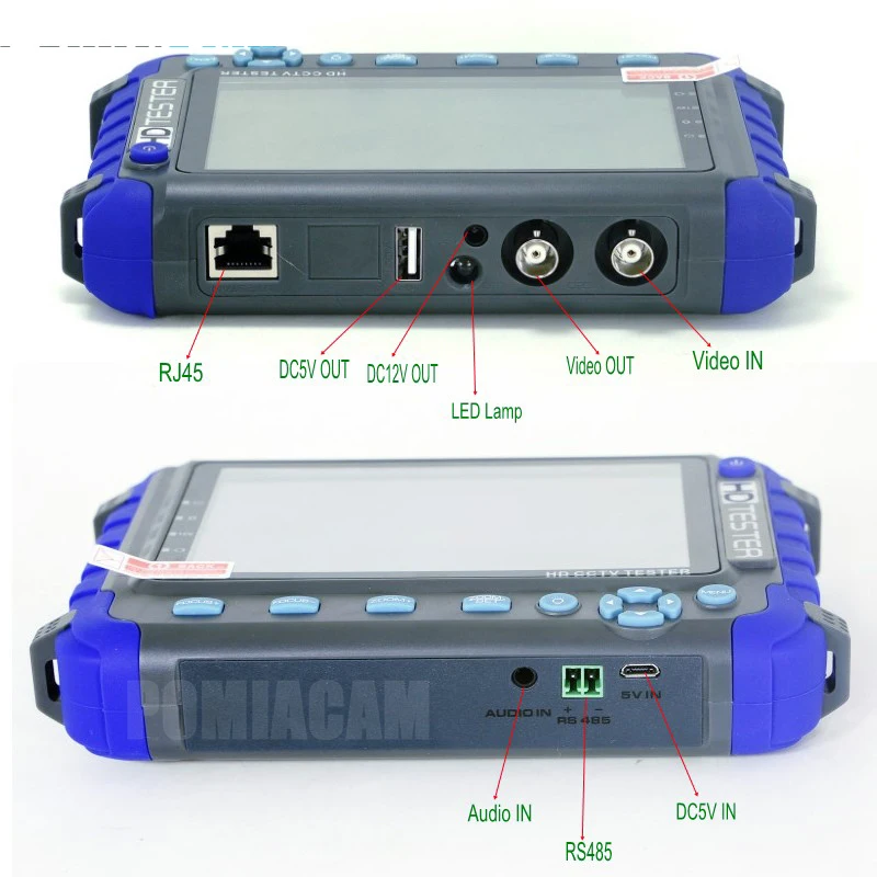 

5inch Cctv Tester 8mp TVI CVI 8mp AHD 4-in-1 Camera Tester Video,AHD Monitor Potable Tester IV8W IV8C Hdmi VGA PTZ Controller