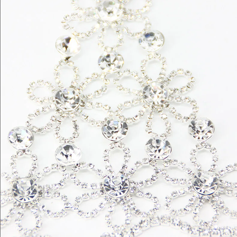Crystal Slave Bracelets: Gorgeous Hand Harness with Finger Bracelet - Perfect for Women, Girls- Elegant Bangles with Link Chain - Sparkling Engagement, Wedding, and Party Jewelry - Thoughtful Gifts image 4
