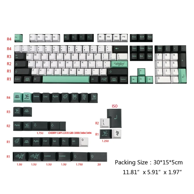 

137 PBT Keycap Cherry Profile Dye Sublimation Keycap GK61 64 84 96