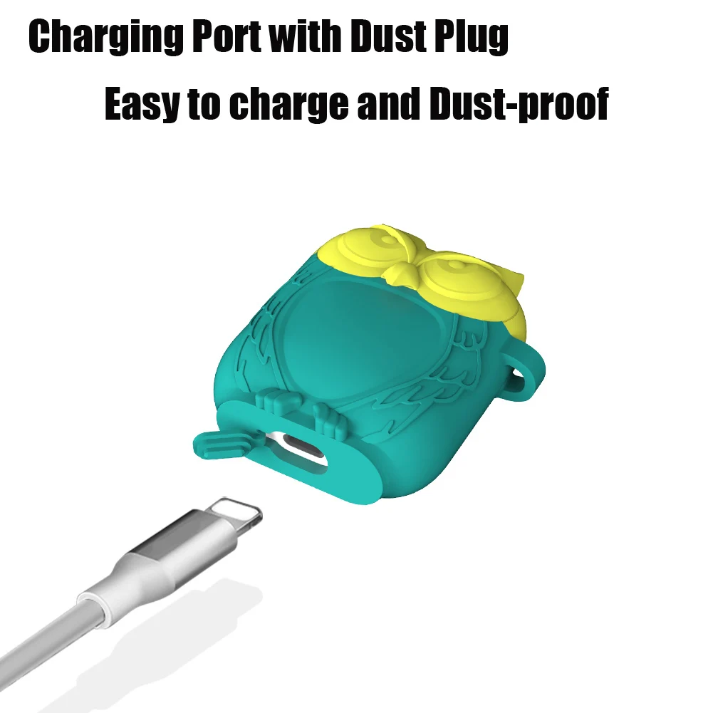 Cute Owl Soft Silicone Cases For Apple Airpods 1 2 Case Cartoon Protector Gel Sleeve Pouch Air Pods Earphone Shockproof Cover |