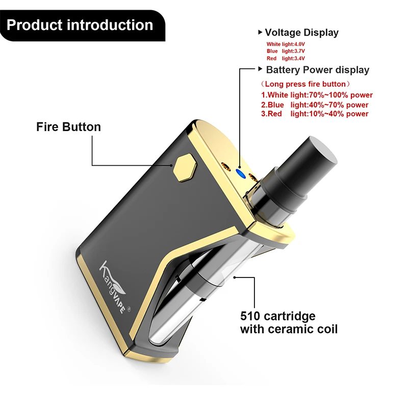 Kangvape мини K коробка мод электронная сигарета металл Электронная сигарета моды 400 мАч батарея 0,5 Ом мл распылитель Vape мод