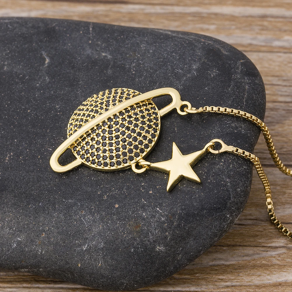 Изысканные планета и звезд с украшением в виде кристаллов колье подвесками