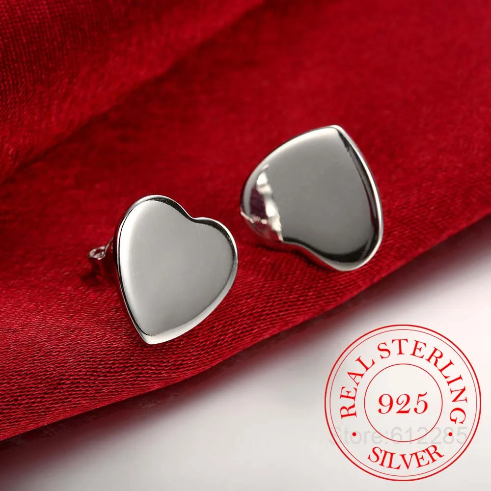 Серьги гвоздики из серебра 925 пробы женские модные корейские серьги с милым