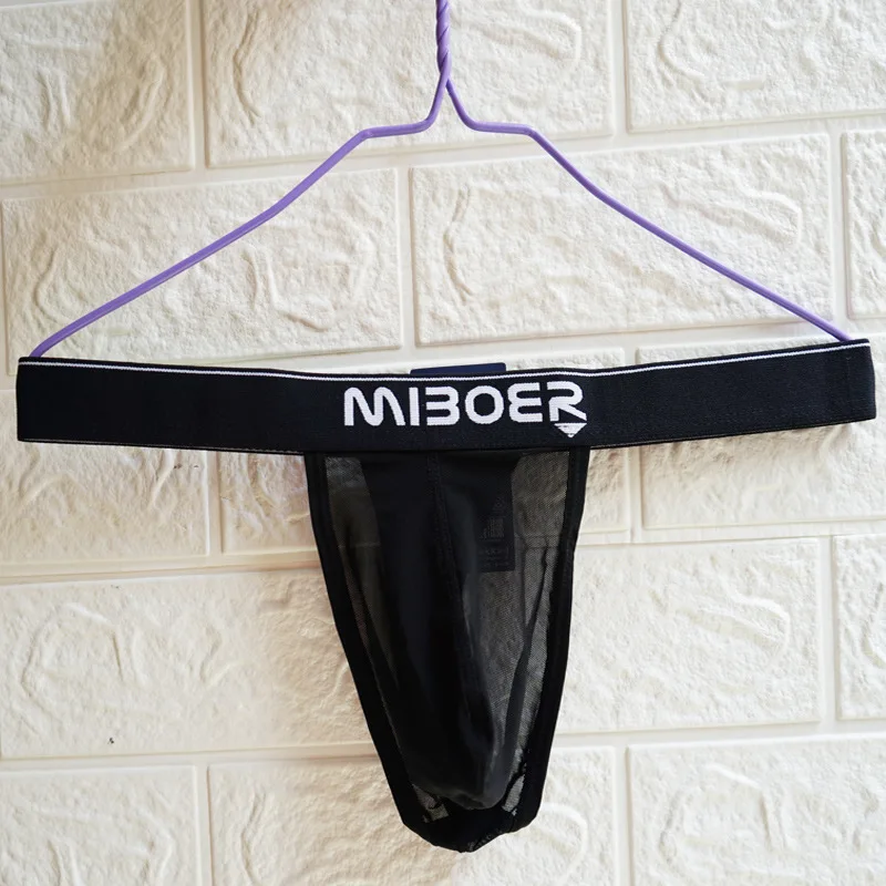 Мужские трусы брифы с низкой талией модные одноцветные плавки прозрачные| |