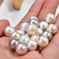 50pcs lot cotton pearl good quality japanese directly holes cotton pearl diy jewelry making eearings necklace