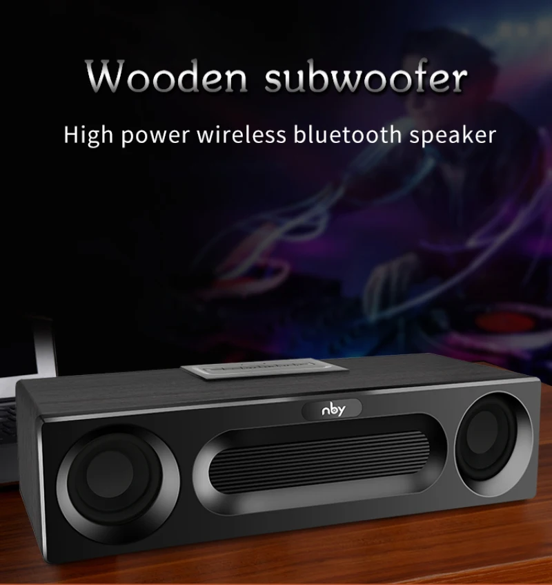 NBY 5590 портативный Bluetooth динамик 20 Вт система звука 3D стерео музыка объемный сабвуфер беспроводной динамик s для компьютера FM