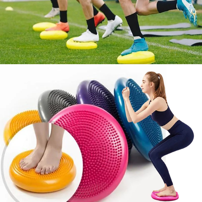 Yoga Circle Meditation Anti Stress Ball Massage Cushion Balance Pad with Inflatable Cylinder Большое оборудование для