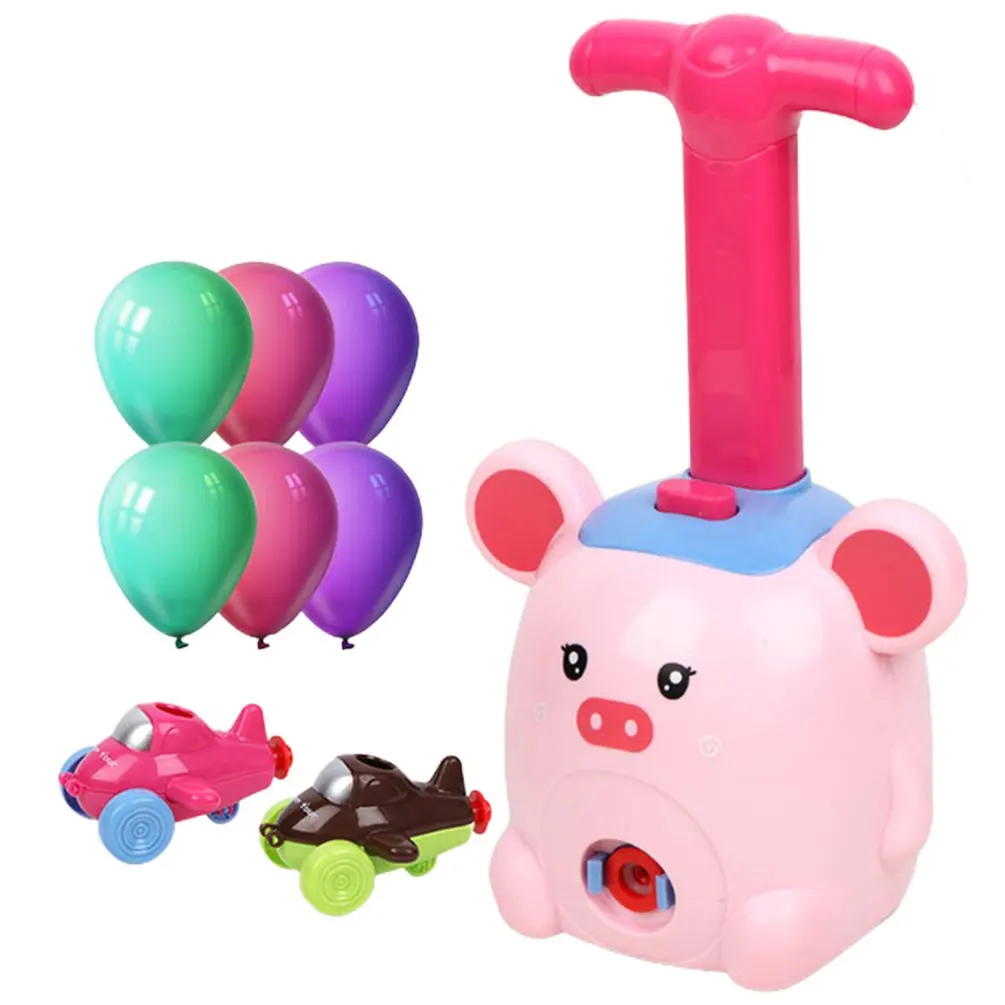 

NEW Power Balloon Launch Toy Tower Science Experiment Air Flying Inertial Power Balloon Car Toys Launcher for Children Gift