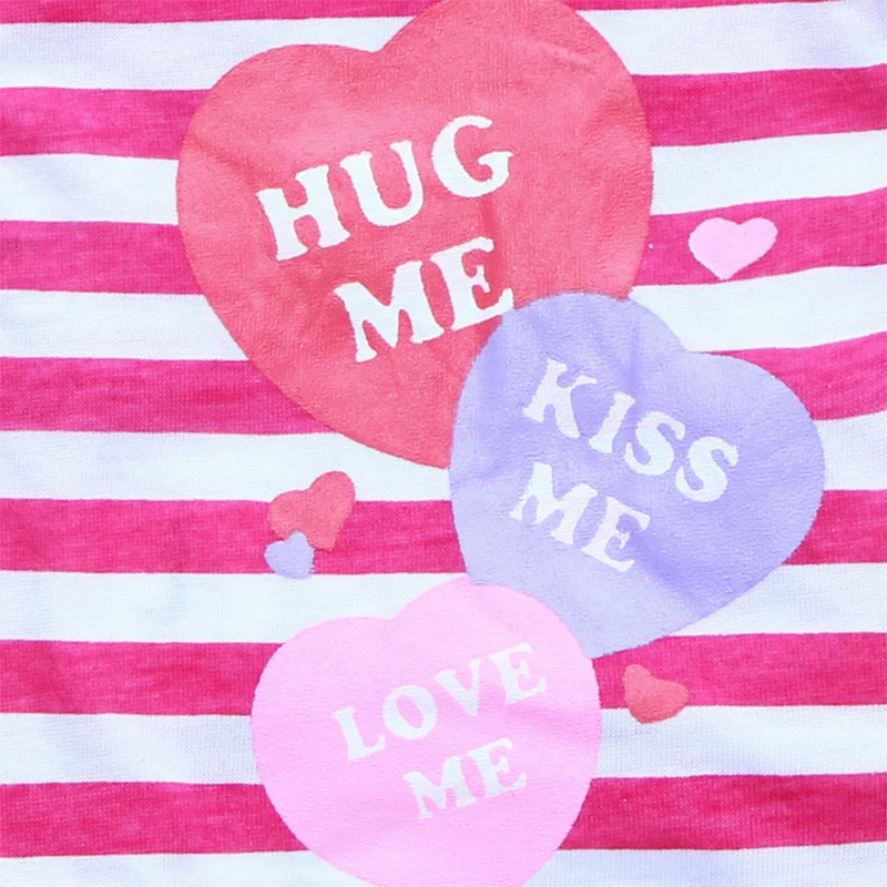 Полосатая футболка для собак повседневный жилет милый Принт Kiss Me хлопковая