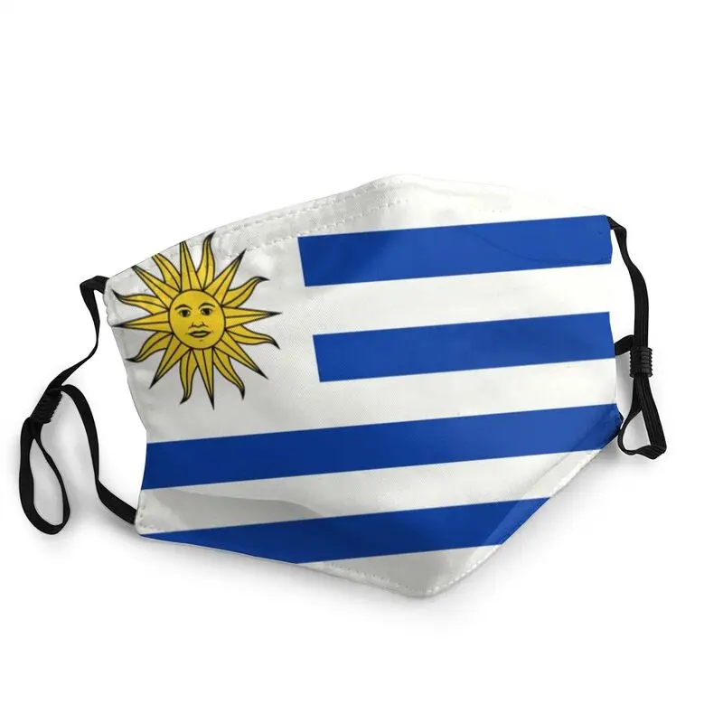 

Флаг Уругвай многоразовый уход за кожей лица маска унисекс маска против дымки Пылезащитная крышка респиратор рот муфельная печь