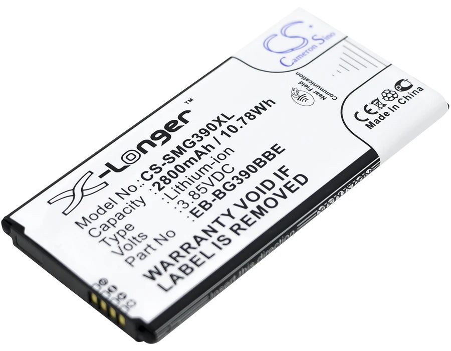 EB BG390BBE батареи Cameron Sino 2800mAh для Samsung Galaxy Xcover 4 SM G390 G390F G390W G390Y|Цифровые аккумуляторы| |