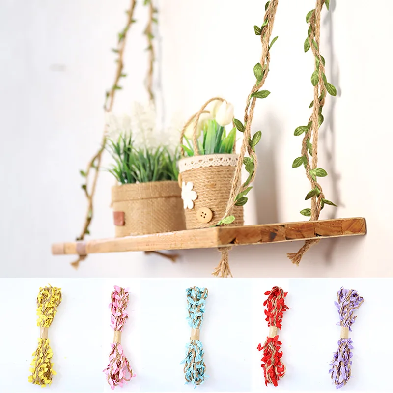 Новые 3 м DIY поступление лист веревочные натуральные гессийские джут шпагат