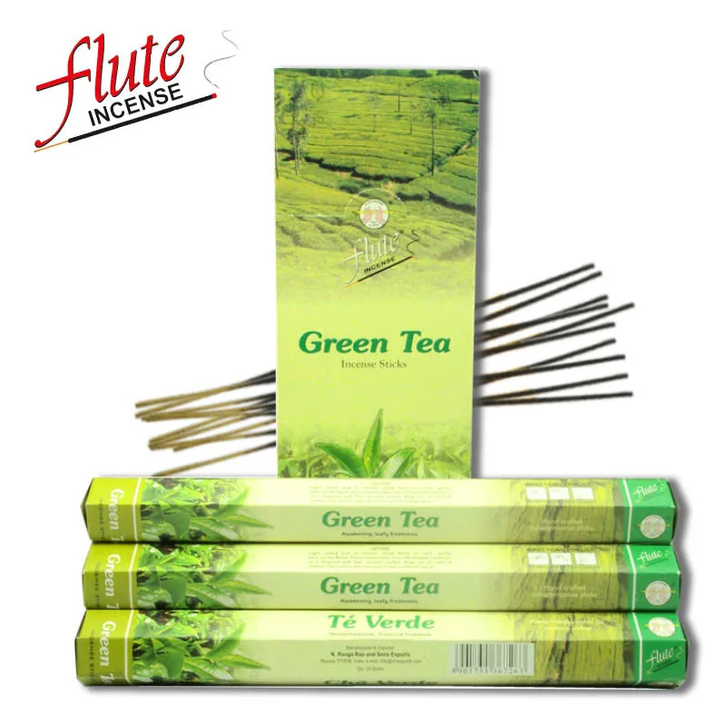 Green Tea Флейта 120 палочки/коробка мульти-стиль индийский Ладан палочки Арома палочки окружающей среды ароматизатор цветной дым шалфея палочки - Аромат: Green Tea
