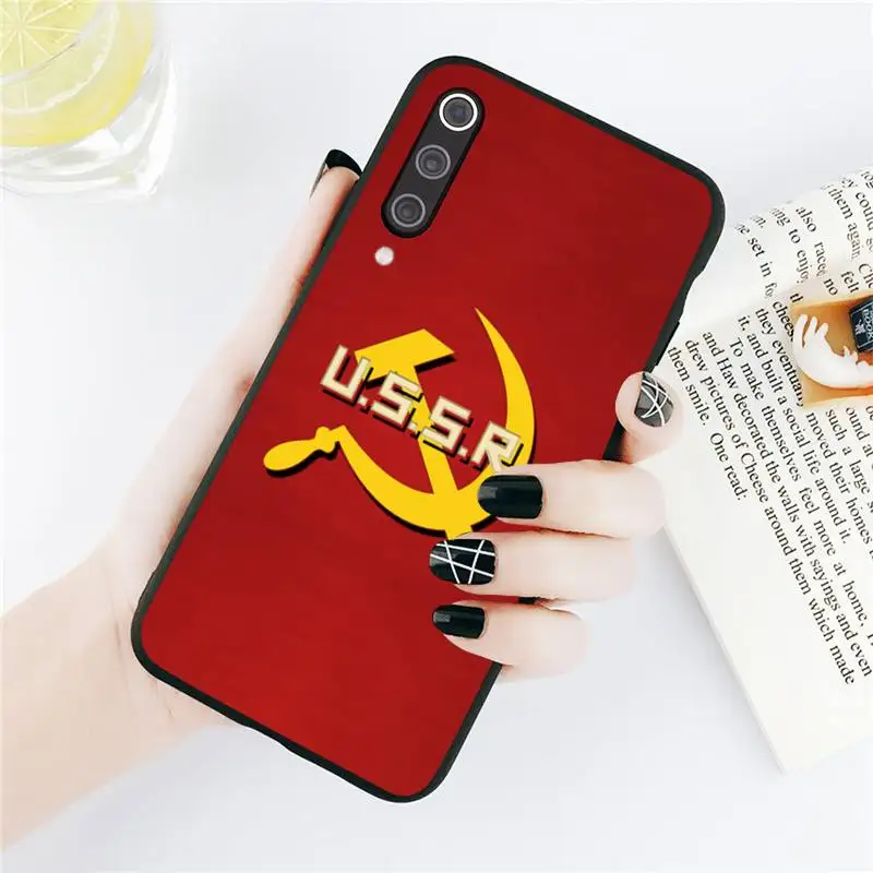 

Soviet Union USSR Flag Phone Cases For Xiaomi Redmi note 7 8 9 t k30 max3 9 s 10 pro lite Luxury brand shell funda coque