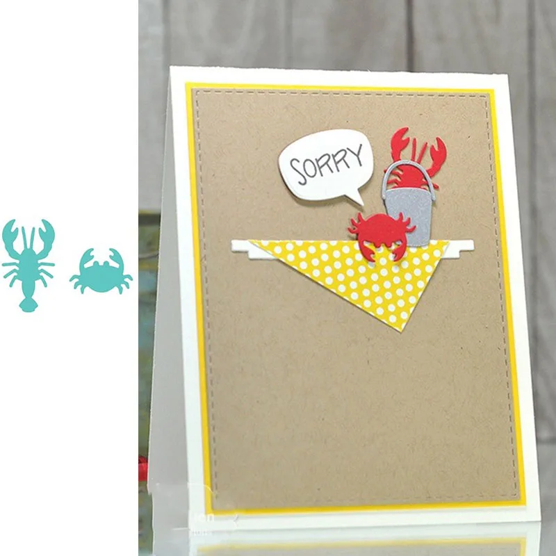 

Crabs Cray Shape Metal Cutting dies Scrapbooking Album Handcrafts Embossing DIY Paper card Making Models Stencils