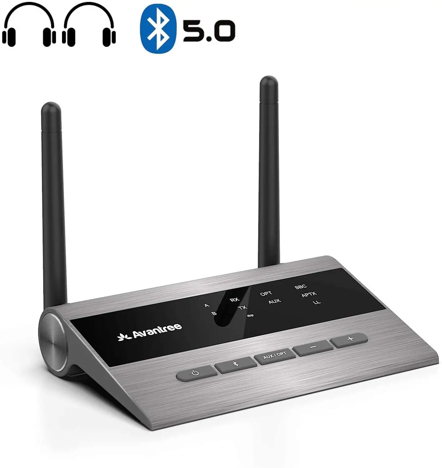 

Avantree TC419 Long Range Bluetooth 5.0 Transmitter Receiver for TV & PC Audio, Home Stereo Speakers, aptX Low Latency Wireless