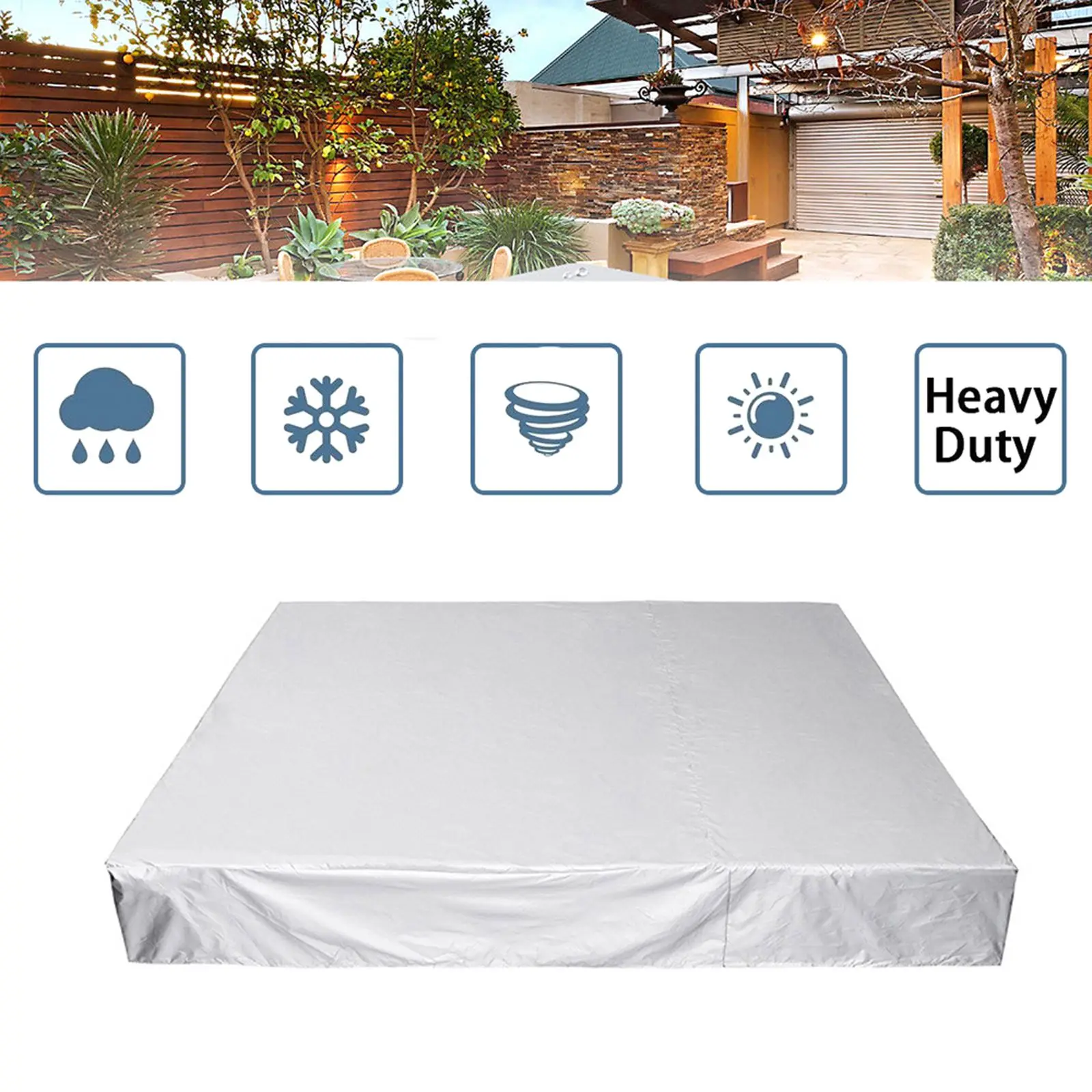 Открытый двор спа ванна бассейн пылезащитный чехол квадратный Крышка для