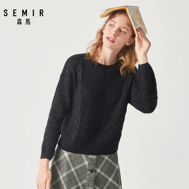 SEMIR свитер для женщин 2019 зимний костюм девочек комплект из платья с круглым