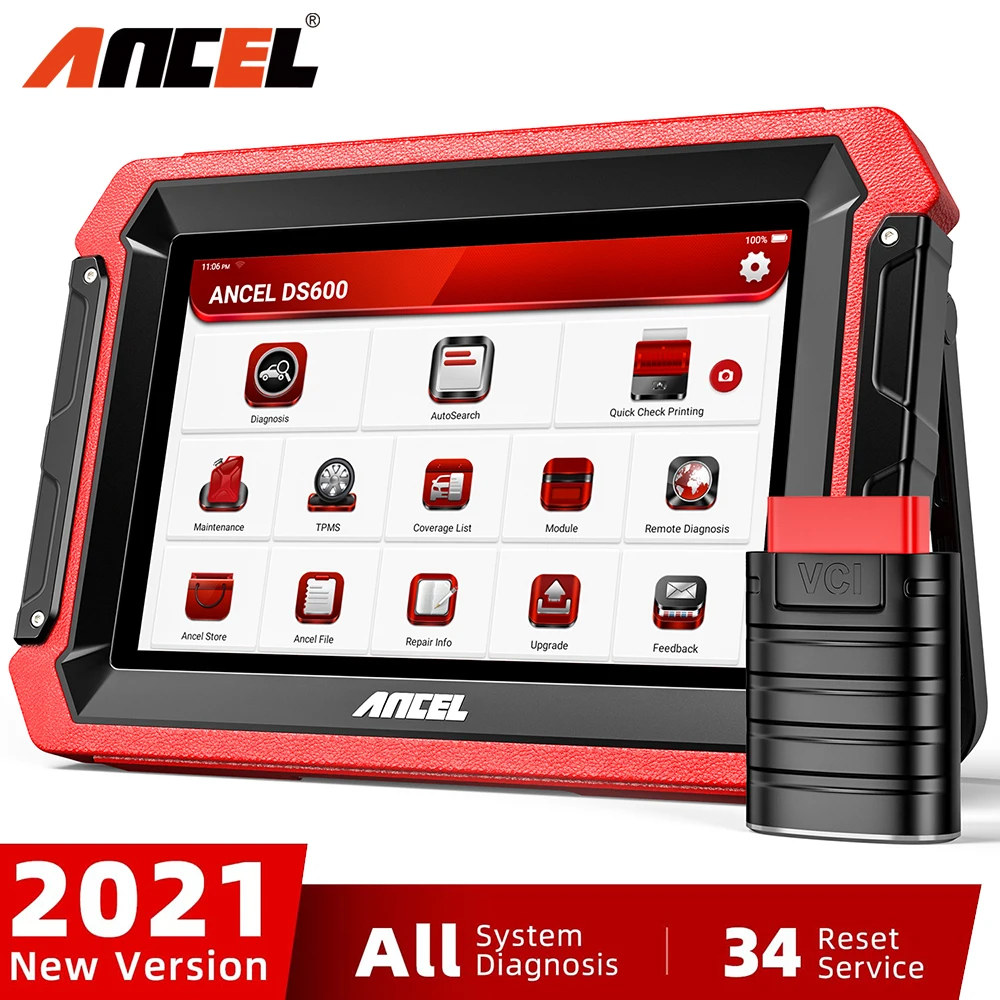 

Автомобильный сканер ANCEL DS600 OBD2, устройство для считывания кодов ECU, DPF TPMS IMMO OBD, двунаправленное диагностическое устройство
