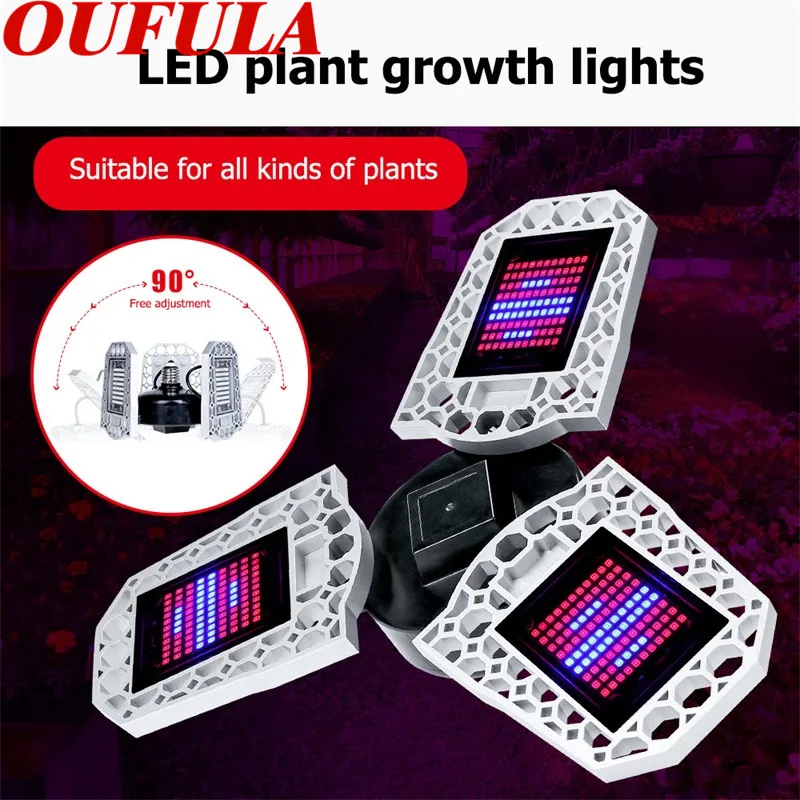 

OULALA LED Grow Lights Plant Growth Lamp Full Spectrum 297 Beads E27 E26