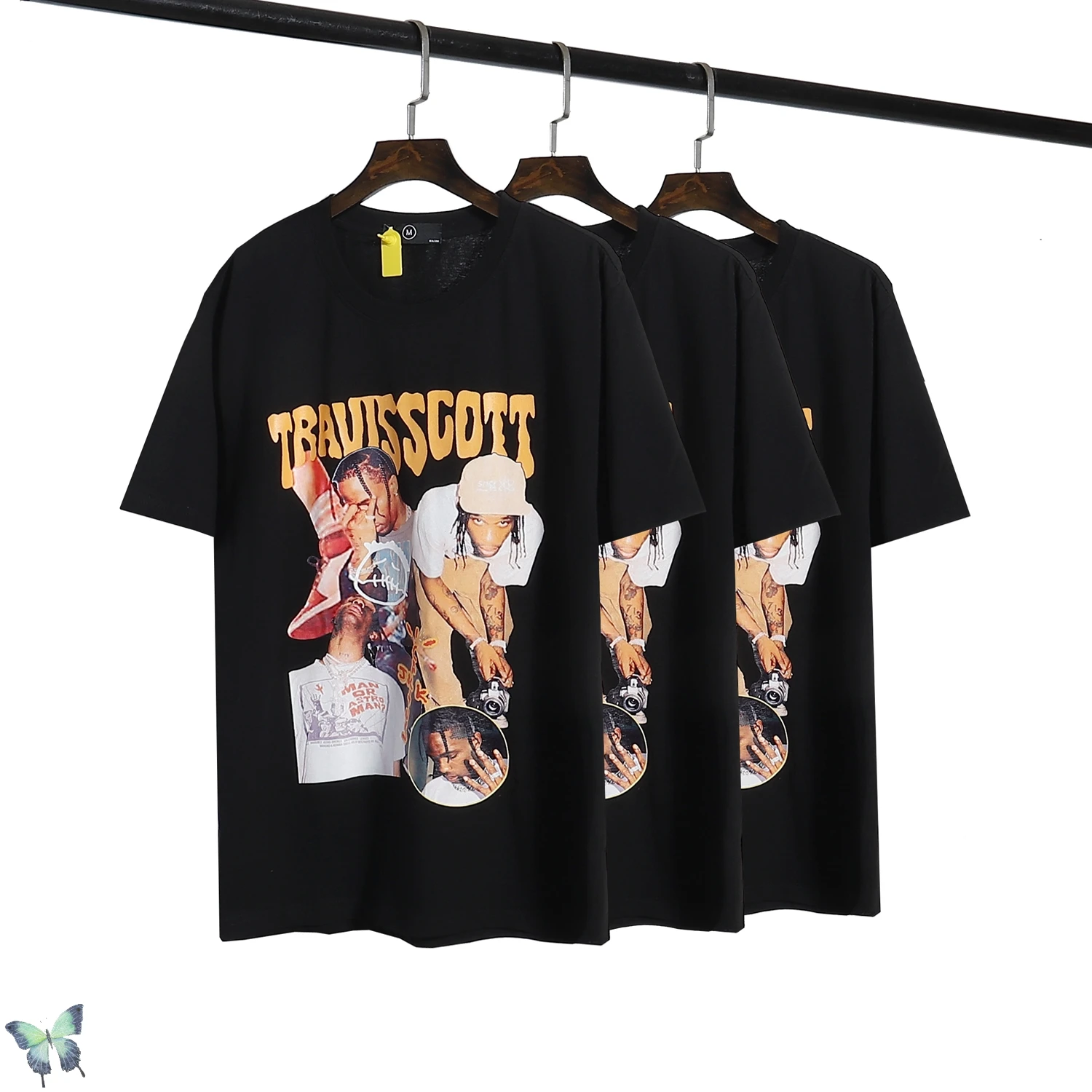 

2021 Ready Stock Travis Scott T-shirt Men Women Casual Cactus Jack T Shirt Rapper Dress Hiphop