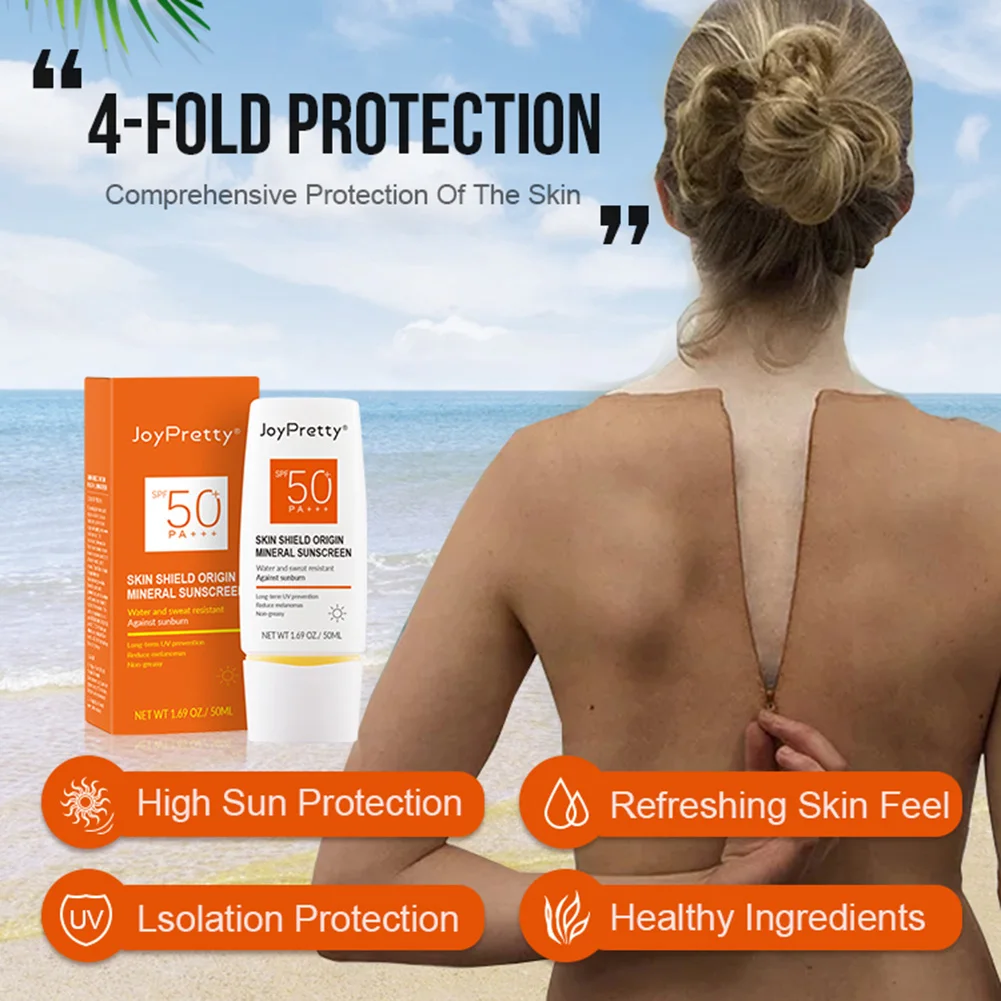JoyPretty Sunscreen Lotion for Face & Body UVA UVB Protection Waterproof Non-Greasy Moisturizing Cream Shipping | Красота и
