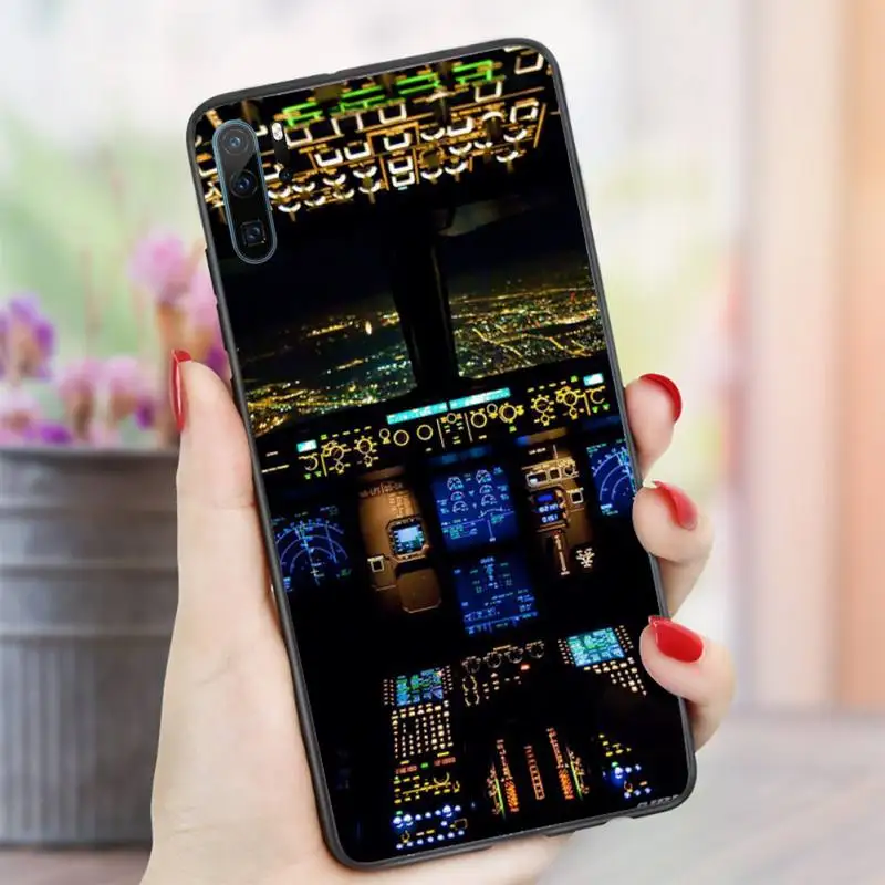 

Aeroplane Helicopter cockpit Instrument Phone Case For Huawei honor Mate P 10 20 30 40 i 9 8 pro x Lite smart 2019 nova 5t