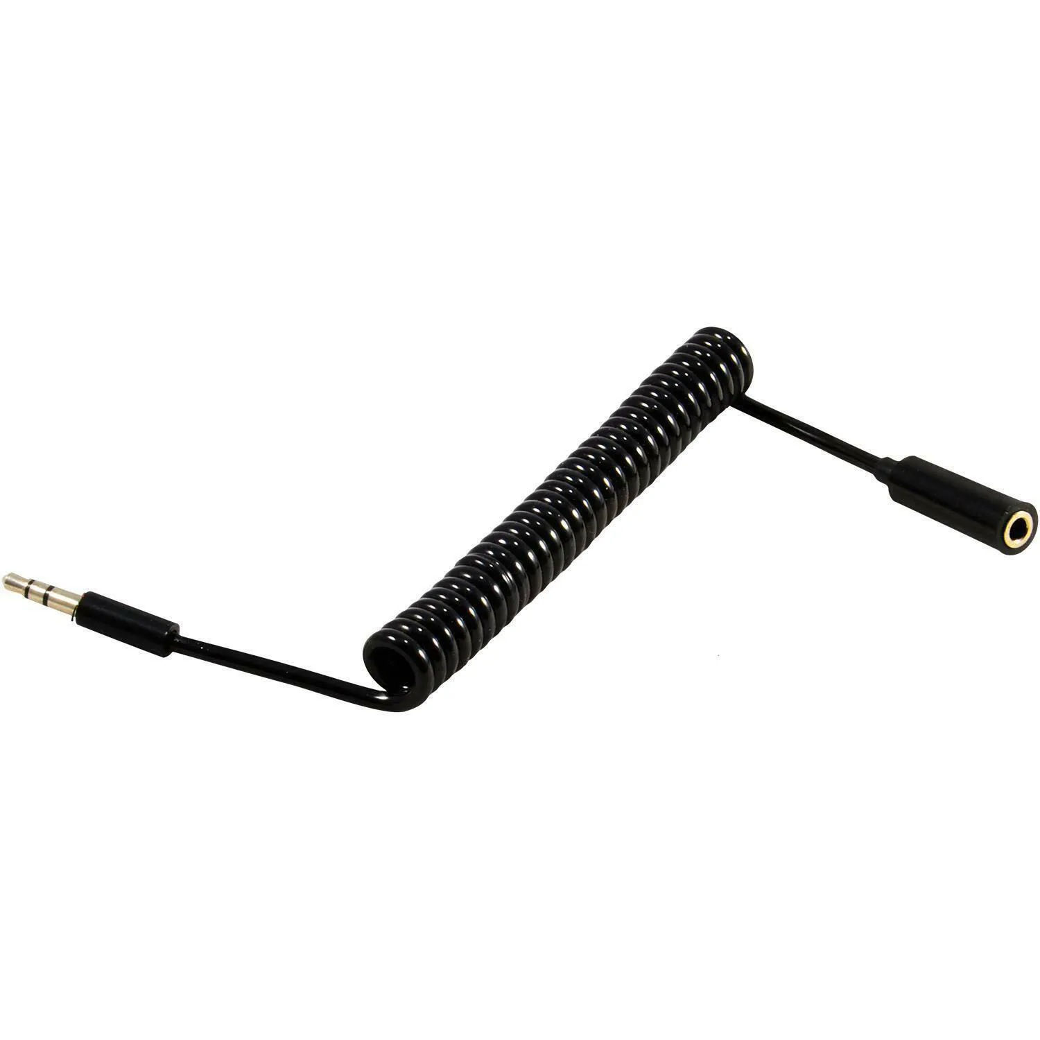 

(5-pack) 3.5MM Coiled Stereo Audio Extension Cable M/F Gold Plated 3FT