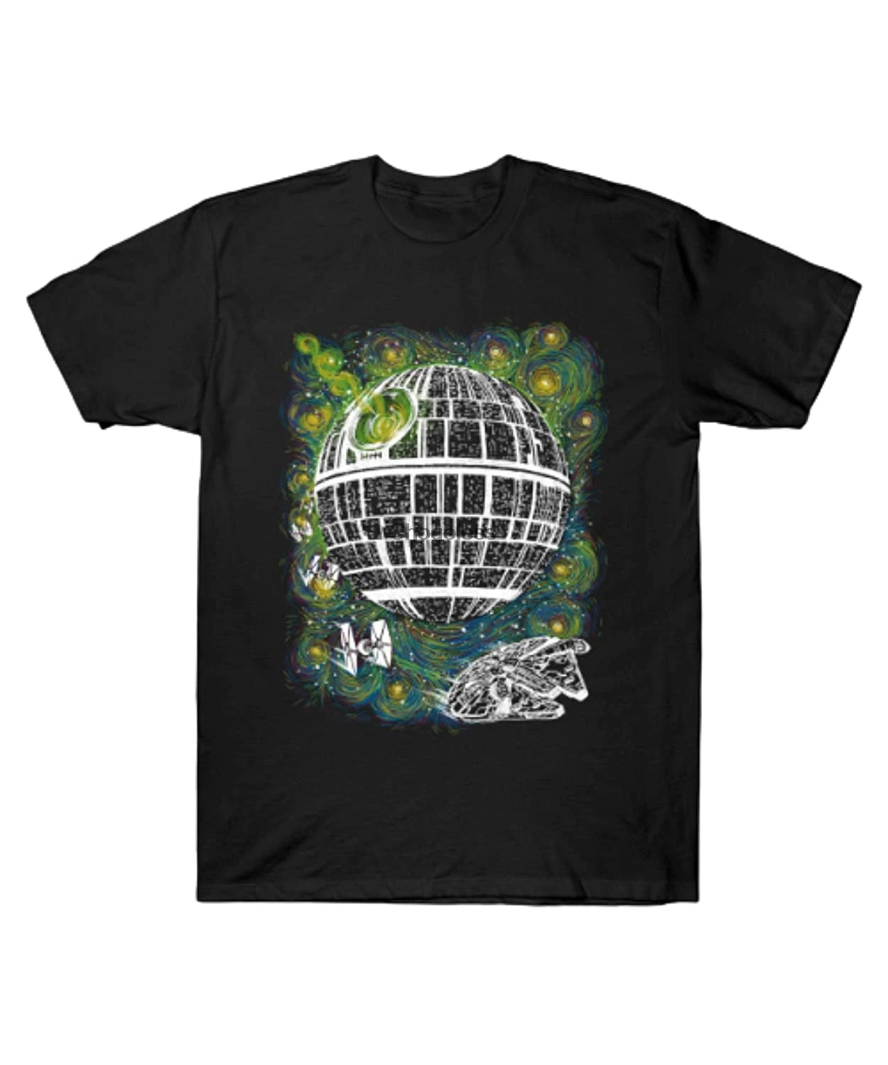 Футболка с изображением звездной смерти Ван Гога Забавный мем футболка в подарок