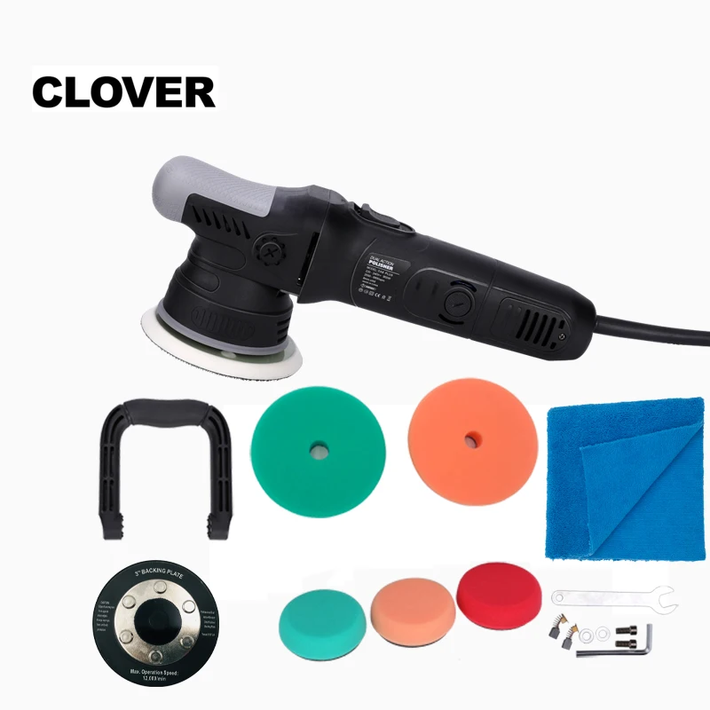 Высокоскоростной орбитальный полировщик Clover 900 Вт 8 мм с опорой 3 и 5
