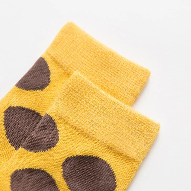 5 парт/лот модные хлопковые носки в горошек детские длинные для девочек и