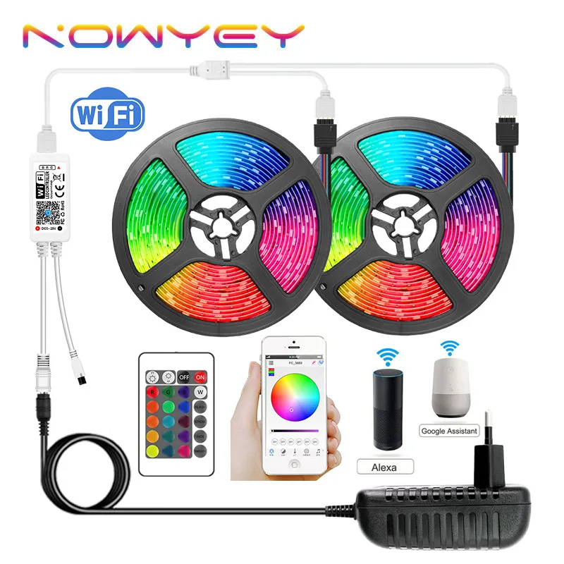 10 м светодиодная лента WiFi RGB светодиодный светильник Smart Life/Bluetooth/WiFi управление Ambi