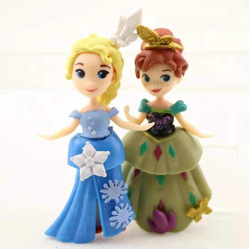 5 шт./компл. Q версия Мультфильм Эльза и Анна искусственные игрушки для детей экшн