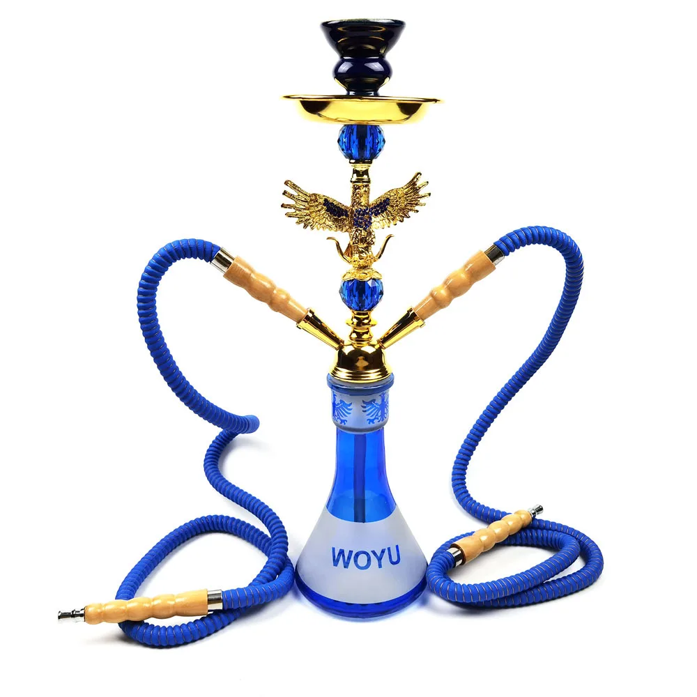 

50cm Eagle Shape Arab Shisha Hookah Set with Double Hookah Hose Charcoal Clip Bowl Nargile Smoking Accessories for Club