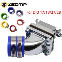 zsdtrp modified racing intake manifold inlet pipe with 35mm carburetor interface adapter for dio 17182728 2t engine