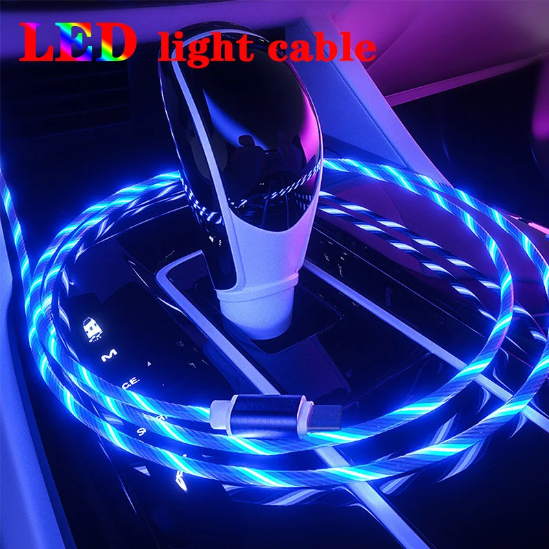 Светоизлучающая линия телефон со светодиодной подсветкой для зарядки iPhone x Mini USB C