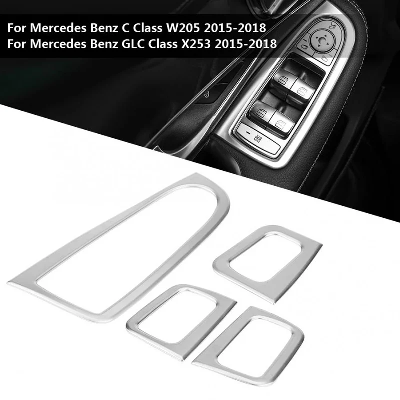 4 шт. комплект кнопки оконного подъемника ABS для Mercedes Benz GLC C Class W205 X253 2015 2020