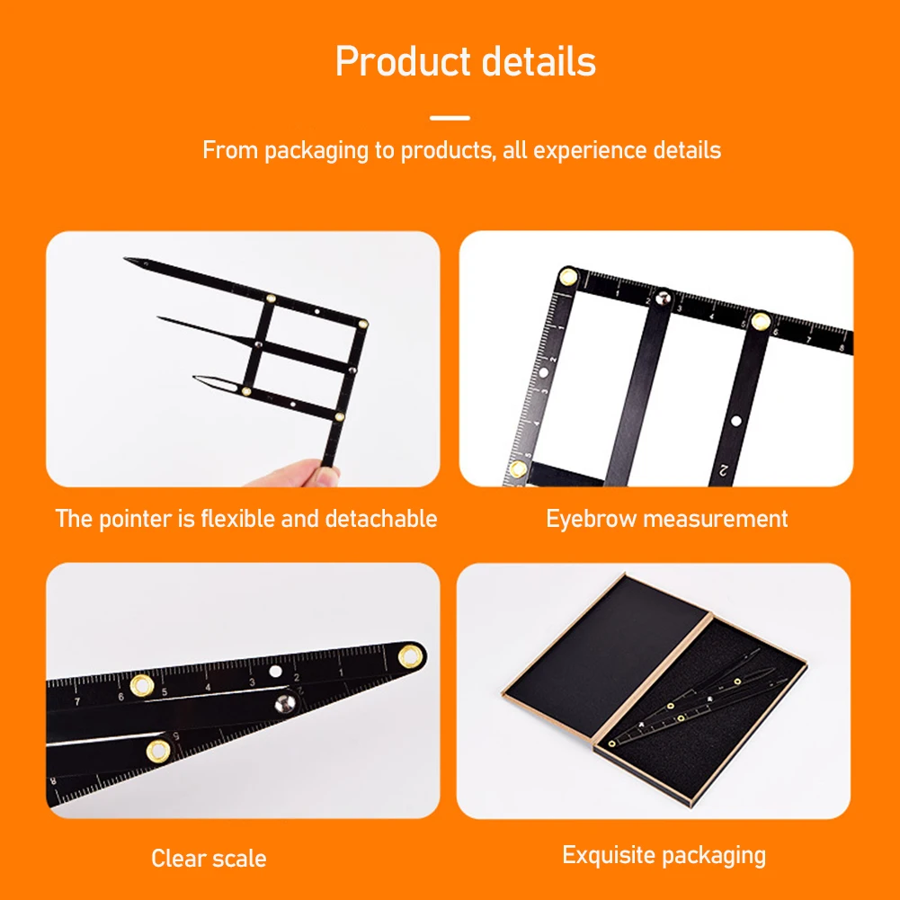 

Stainless Steel Golden Ratio Calipers Microblading Permanent Makeup Eyebrow Measure Tool Mean Eyebrow Divider for Tattoo