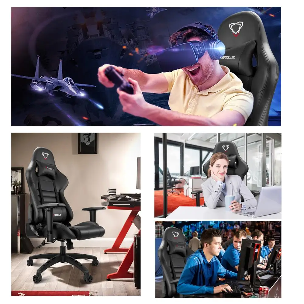 

Furgle Office Chair Swivel Gaming Chair Computer Chair with High Back Game Chairs PU Leather Seat for Office Chair Furniture
